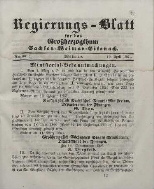 Nr. 6 : 19. April 1861