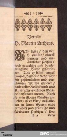 Vorrede D. Martin Luthers.