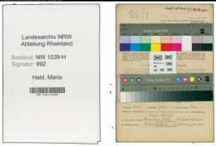 Entnazifizierung Maria Held , geb. 08.07.1899 (Dozentin)