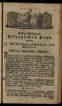 Erster Abschnitt - Zehnter Abschnitt