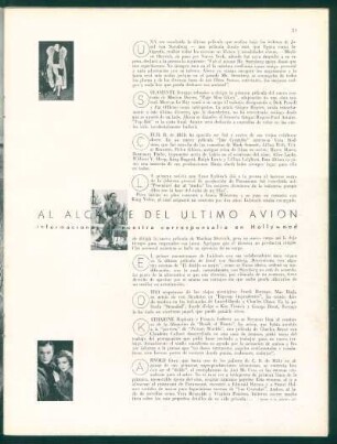 Al alcance del último avión - Informaciones de nuestra corresponsalía en Hollywood