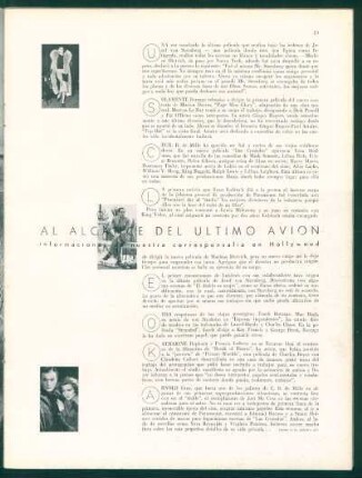 Al alcance del último avión - Informaciones de nuestra corresponsalía en Hollywood