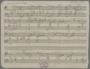 Die Donau, Coro, orch, org, TrV 284, Sketches - BSB Mus.ms. 9677 : [caption title:] Weinlese in der Wach.