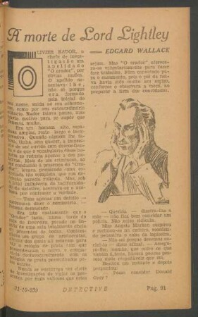 A morte de Lord Lightley : [Novela completa]
