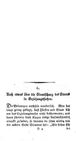 Auch etwas über die Einmischung des Staats in Erziehungssachen
