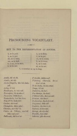 PRONOUCING VOCABULARY