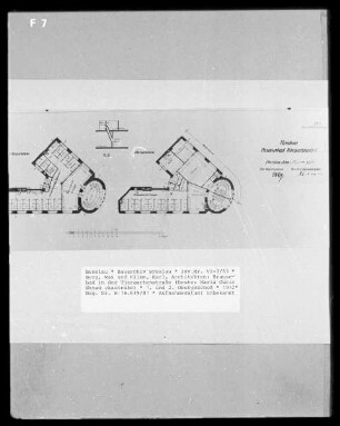 Ausführungsplan Brausebad: 1. und 2. Obergeschoß; Tiergartenstraße
