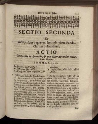 Sectio Secunda De Actionibus, quæ ex secunda parte Pandectarum descendunt.