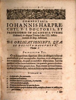 Tractatus criminalis, planam ... aliquot titulorum libri IV institutionum iuris D. Iustiniani Imp. explicationem complectens
