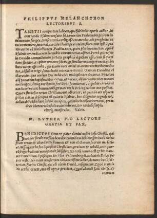 Philippus Melanchthon Lectoribus S.