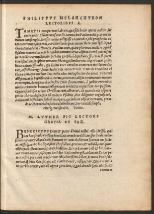 Philippus Melanchthon Lectoribus S.