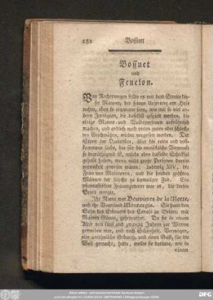 Bousset und Fenelon.