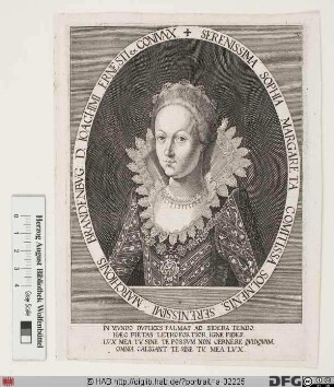 Bildnis Sophia Margaretha, Markgräfin von Brandenburg-Ansbach, geb. Gräfin zu Solms-Laubach