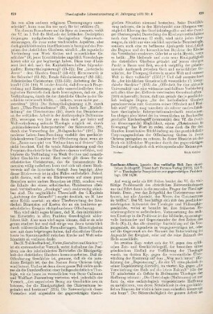 620-621 [Rezension] Escribano-Alberca, Ignacio, Das vorläufige Heil