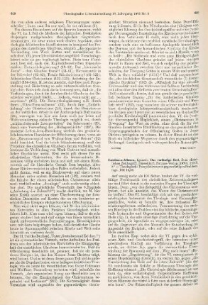 620-621 [Rezension] Escribano-Alberca, Ignacio, Das vorläufige Heil