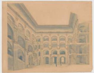 Thiersch, Friedrich von; München; Justizpalast - Vorhalle (Perspektive)