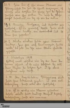 1. - 19. Oktober 1918