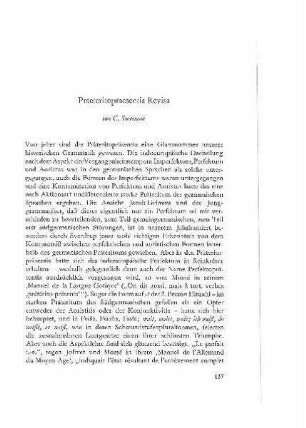 Praeteritopraesentia Revisa