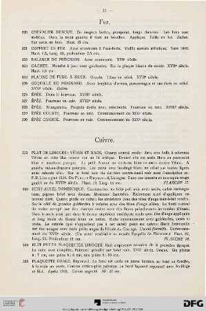 Fer (Nr. 320-330)