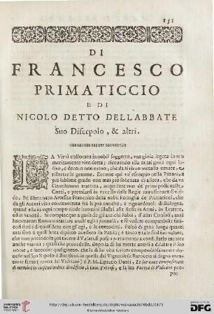 Di Francesco Primaticcio e di Nicolo detto Dellabbate