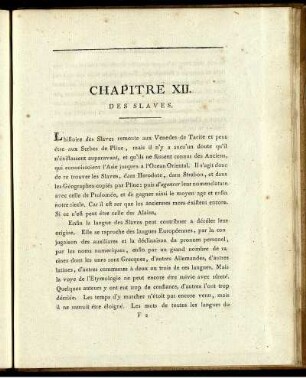 Chapitre XII. Des Slaves.