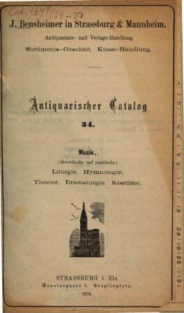 Antiquarischer Catalog. 34. 1875