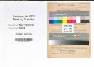 Entnazifizierung Werner Kirsch, geb. 06.01.1906 (Chemiker)