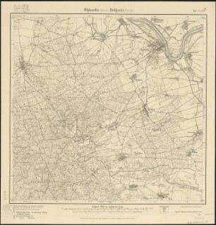 Meßtischblatt 6.(2612) : Olganitz (Sächs.) - Belgern (Preuß.), 1919 : Olganitz (Sächs.) - Belgern (Preuß.). - Aufgen. 1904, hrsg. 1907, einz. Nachtr. 1919. - 1:25000. - Leipzig, 1919. - 1 Kt.