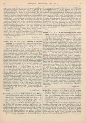 68 [Rezension] Bevan, A. A., A short commentary on the book of Daniel for the use of students