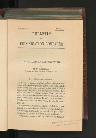 Le soudan anglo egyptien