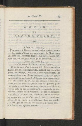 Notes Du Second Chant.