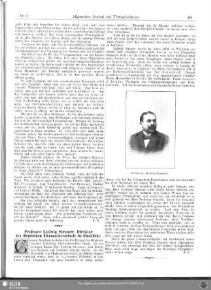 Professor Ludwig Strasser, Direktor der Deutschen Uhrmacherschule in Glashütte