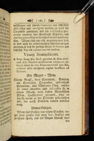 Vinum Stomachicum.