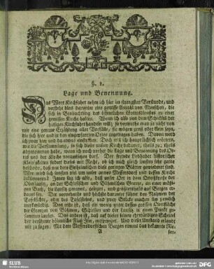 §. 1. Lage und Benennung