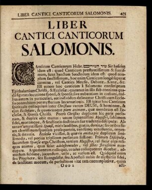 Liber Cantici Canticorum Salomonis