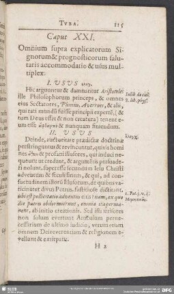 Caput XXI. Omnium supra explicatorum Signorum& prognosticorum salutaris accommodatio & usus multiplex