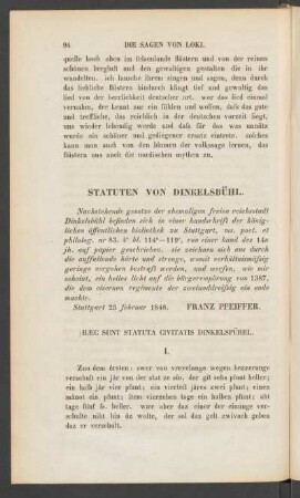Statuten Von Dinkelsbühl.