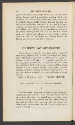 Statuten Von Dinkelsbühl.