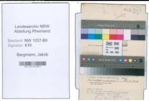 Entnazifizierung Jakob Bergmann , geb. 08.12.1900 (Filialleiter)