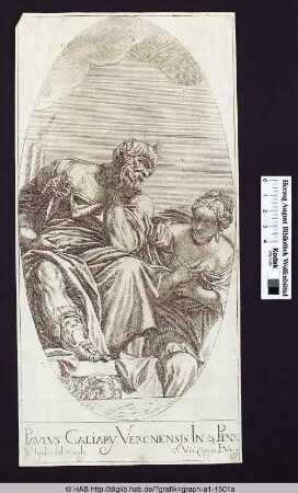 Eine König und eine Frau (Bathseba und König David?)