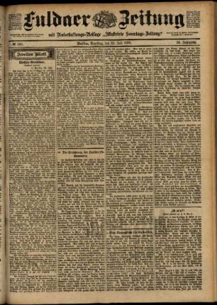 Zweite Ausgabe vom Samstag, den 22. Juli 1899.
