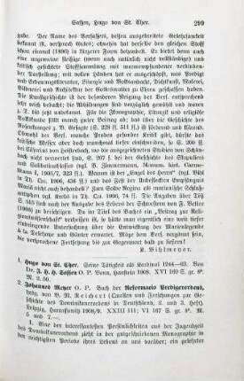 299-301 [Rezension] Sassen, J. H. H., Hugo von St. Cher
