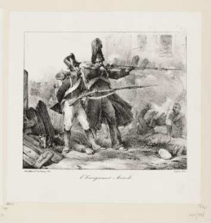 Im Kampf, Blatt 6 der Folge "Lithographische Skizzen"