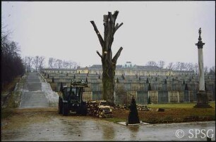 Potsdam, Park Sanssouci, Parterre Große Fontäne unterhalb der Sanssouci-Terrassen.