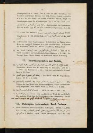 9, VII. Naturwissenschaften und Medicin
