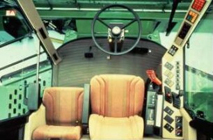 Fotografie: Erntetechnik, Mähdrusch, Mähdrescher selbstfahrend, Kabine, Führerstand