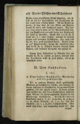 III. Vom Buchstabiren.