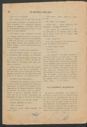 Las primeras diligencias