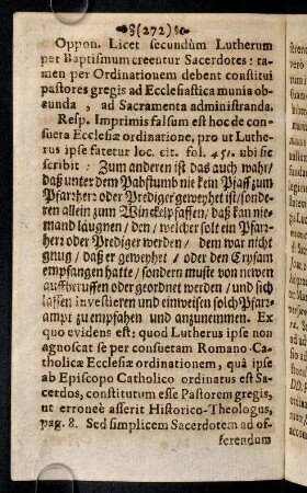 272-278, Oppon. Licet secundum Lutherum per Baptismum ...
