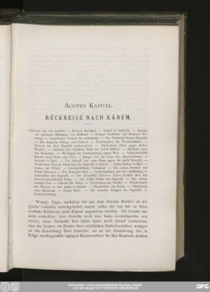 Achtes Kapitel. Rückreise Nach Kânem.